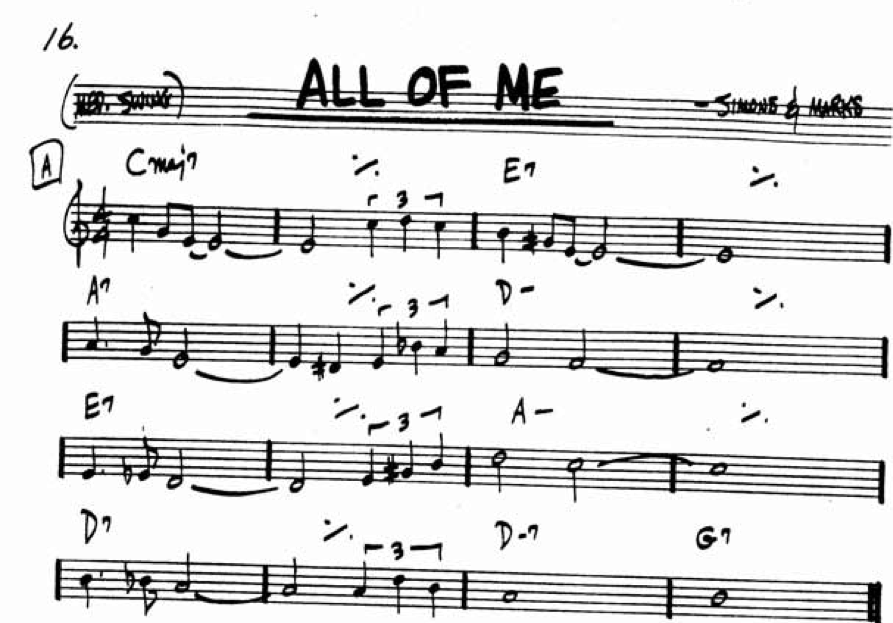 Jazz Standard Repertoire - All Of Me