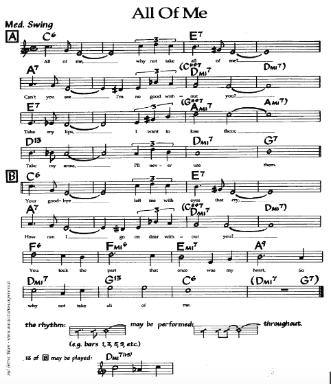 All Of Me Jazz Piano