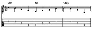 Arpeggios with 7th Dm7 G7 and Cmaj7 part 2