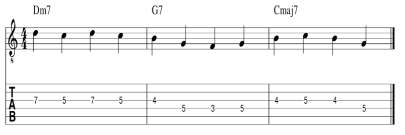 Arpeggios with 7th Dm7 G7 and Cmaj7 part 3