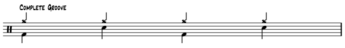 quarter note groove drum