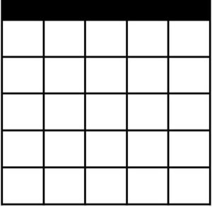 Blank guitar chord diagram