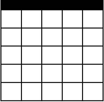 Empty Guitar Fretboard Chart