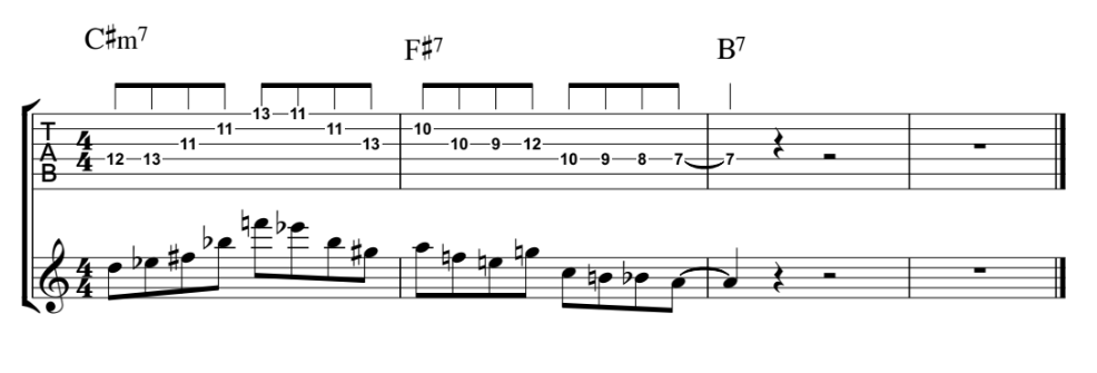 John Scofield guitar lick