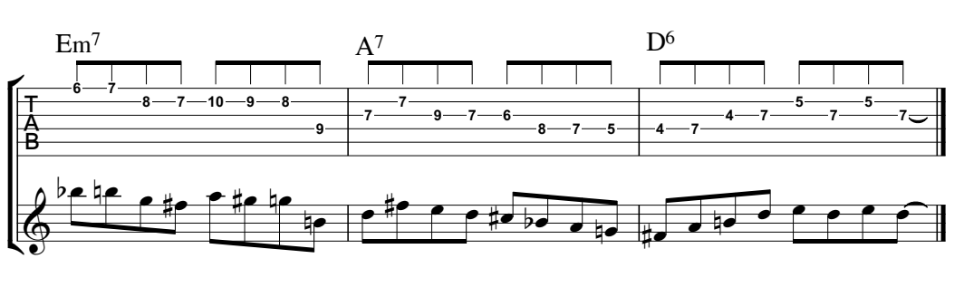 Johnny Smith guitar lick