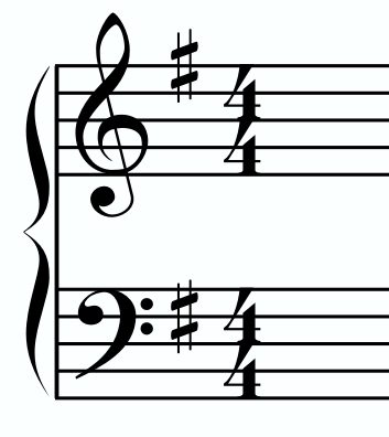 one sharp key signature