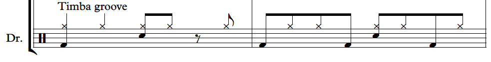 timba groove notation