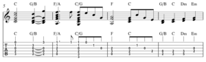 two note voicing melody chord can you feel the love tonight