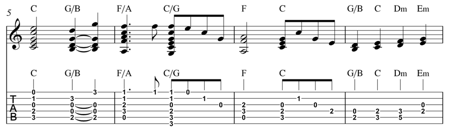 two note voicing melody chord can you feel the love tonight