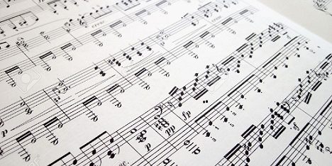 Piano sheet music scales and arpeggios