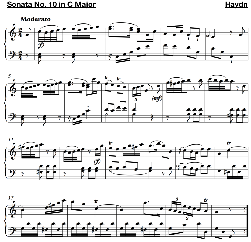 Haydn Sonata No. 10 in C Major