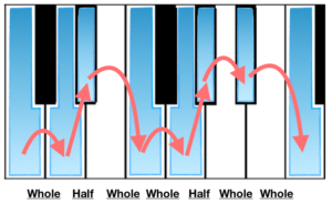 whole half whole steps