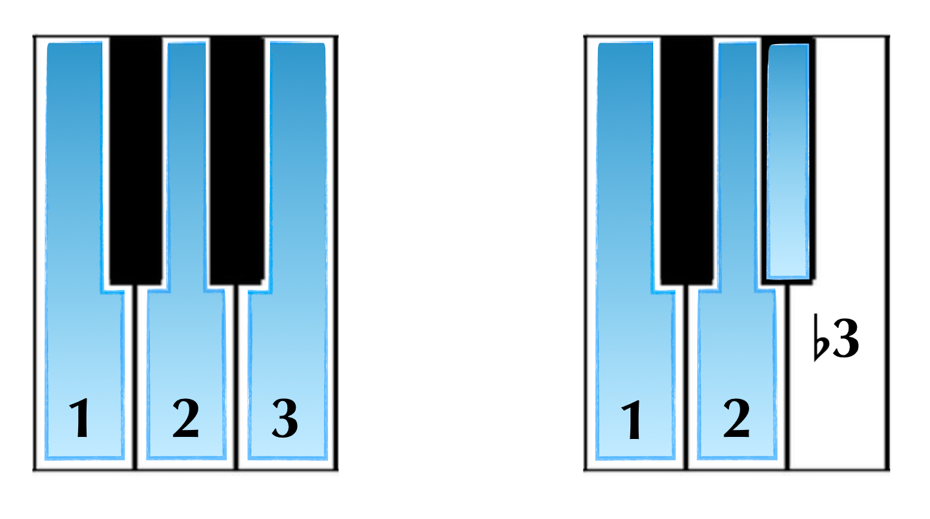 whole and half steps in notes