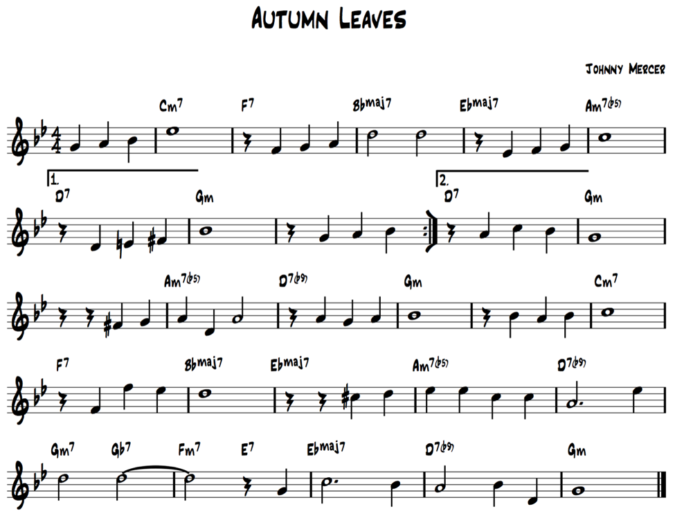 autumn leaves johnny mercer