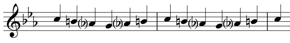 c harmonic scale back forth