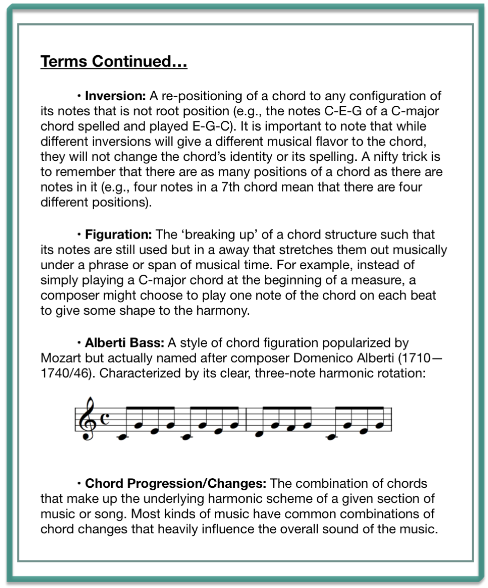 Review Points of Chords | Liberty Park Music review points chords