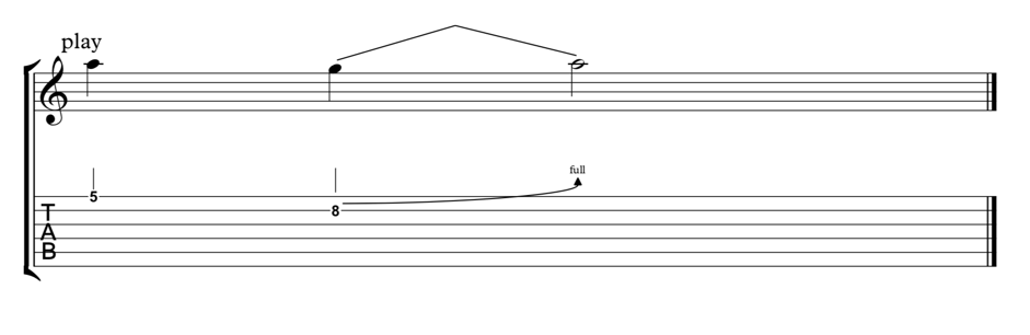 Bending - A minor pentatonic scale Bending - A minor pentatonic scale
