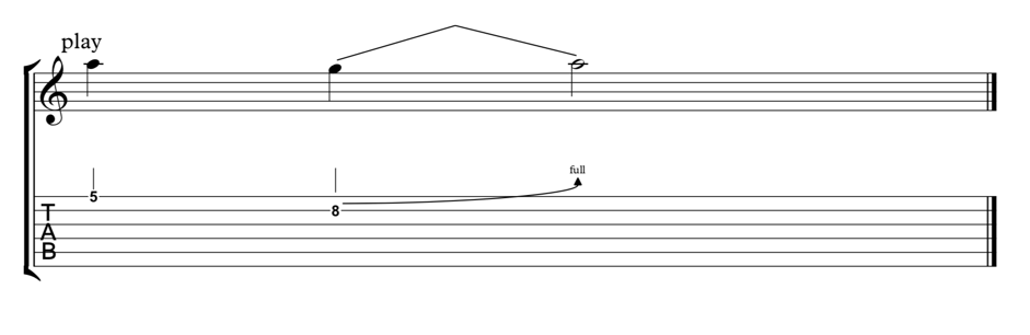 Bending -  A minor pentatonic scale