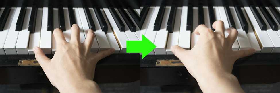 voicing less thumb movement piano