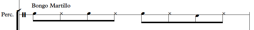 martillo salsa notation