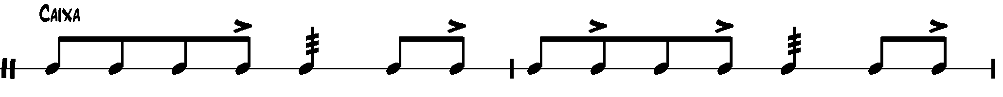 samba notation - caixa