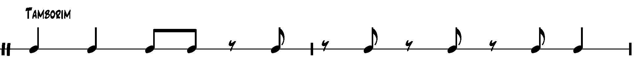 samba notation - tamborim