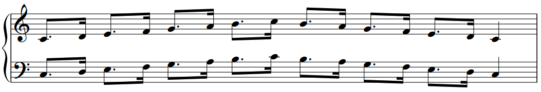 scale dotted rhythm long short
