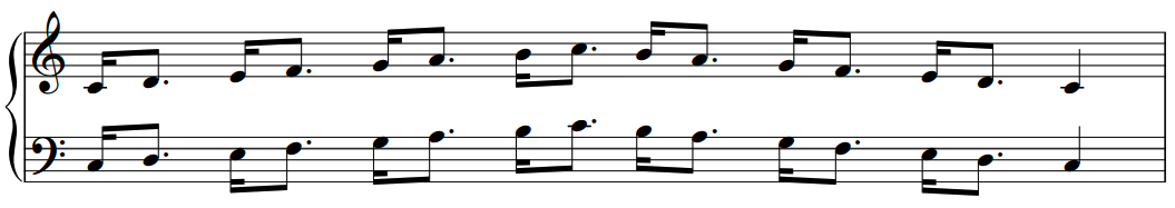 scale dotted rhythm short long