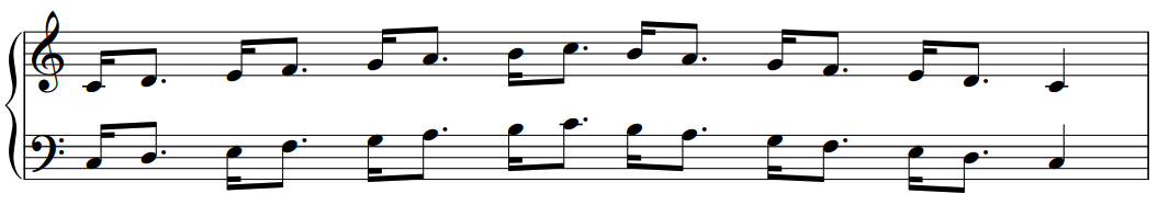 scale dotted rhythm short long scale dotted rhythm short long