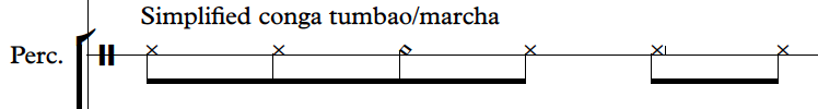 simplified tumbao omit 8th note 